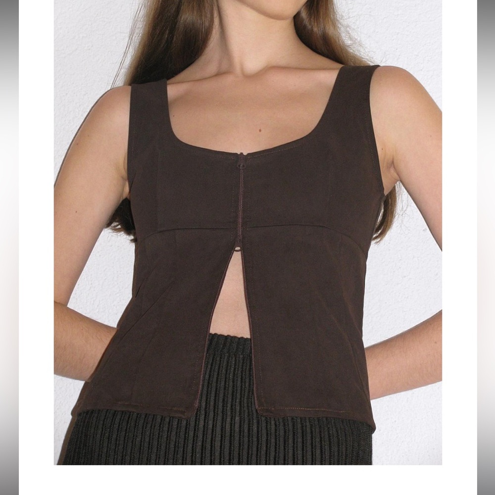 Paloma Wool Dark Brown Tank Top